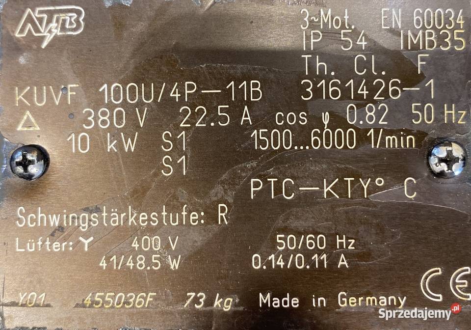 silnik elektryczny 10kW 1500 6000obr