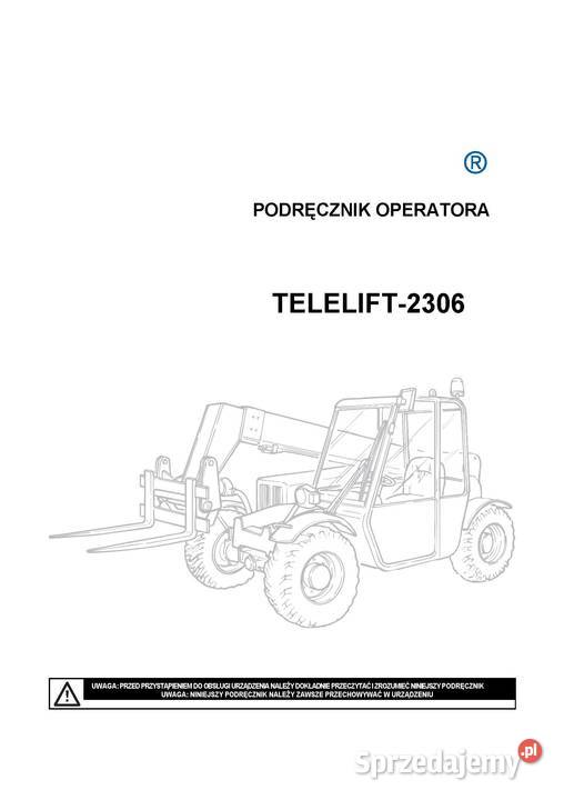 TELELIFT2306 terex Instruckja DTR obsługi Pozostałe Szamotuły sprzedam