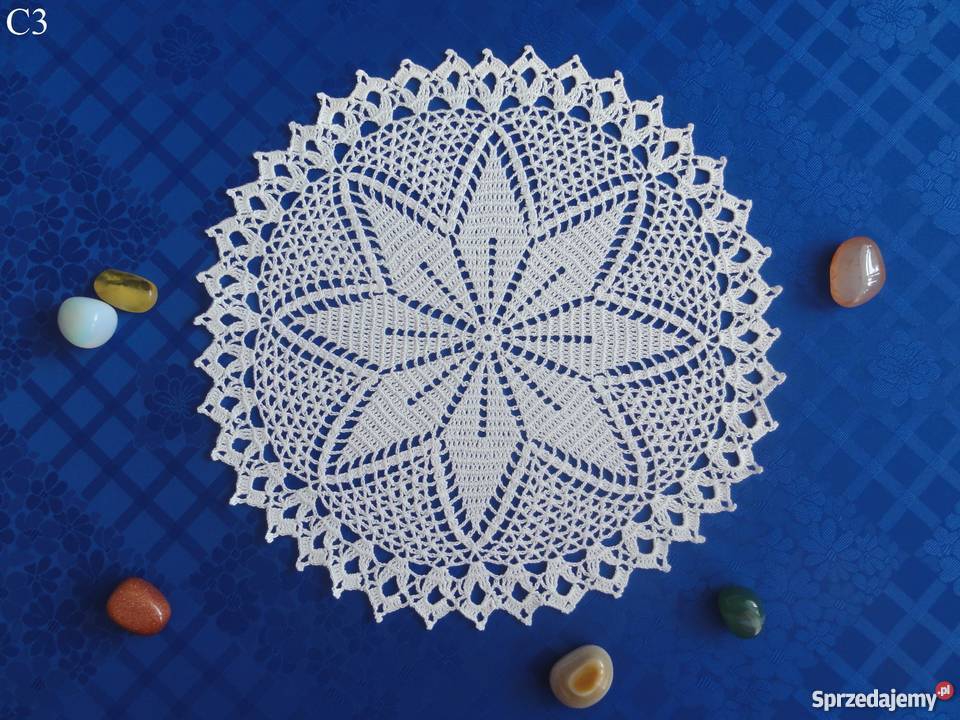 Serwetki białe szydełkowe na szydełku 2029 Lublin sprzedam