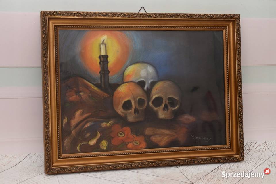 PAUL CEZANNE MEMENTO MORI Czaszki STARY OBRAZ z Malarstwo Kraków sprzedam