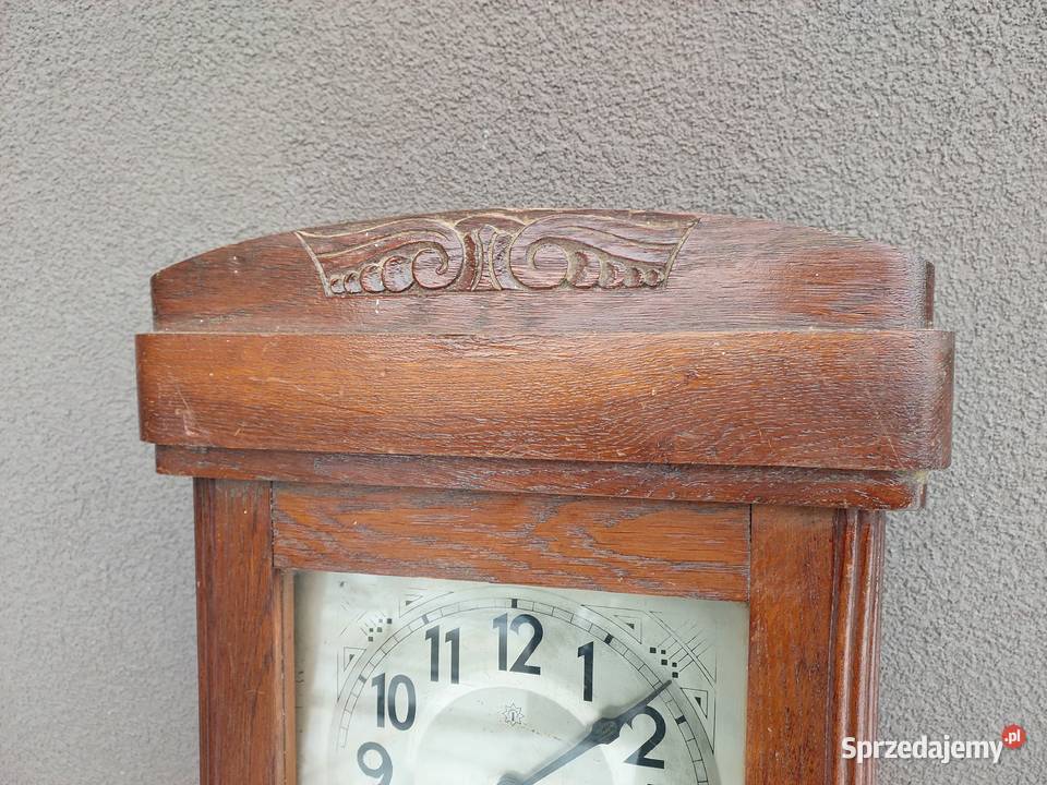 Stary zegar ścienny Junghans 1920r sprawny film pomorskie Tczew
