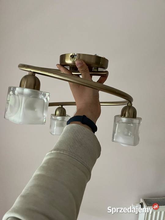Lampa sufitowa plafon 3punktowy E14 szklane Warszawa