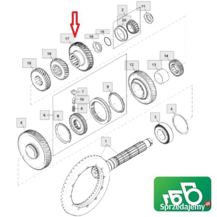 Koło zębate Skrzynia biegów PowrQuad R119982 wielkopolskie Wilkowo sprzedam