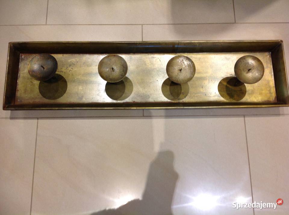 Świecznik Metalowy na 4 Świece Nowa Sól sprzedam