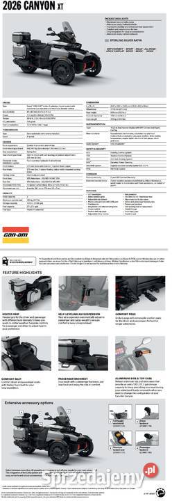 CanAm Canyon XT 1330 ACE SE6 Sterling Silver Nowy Sącz
