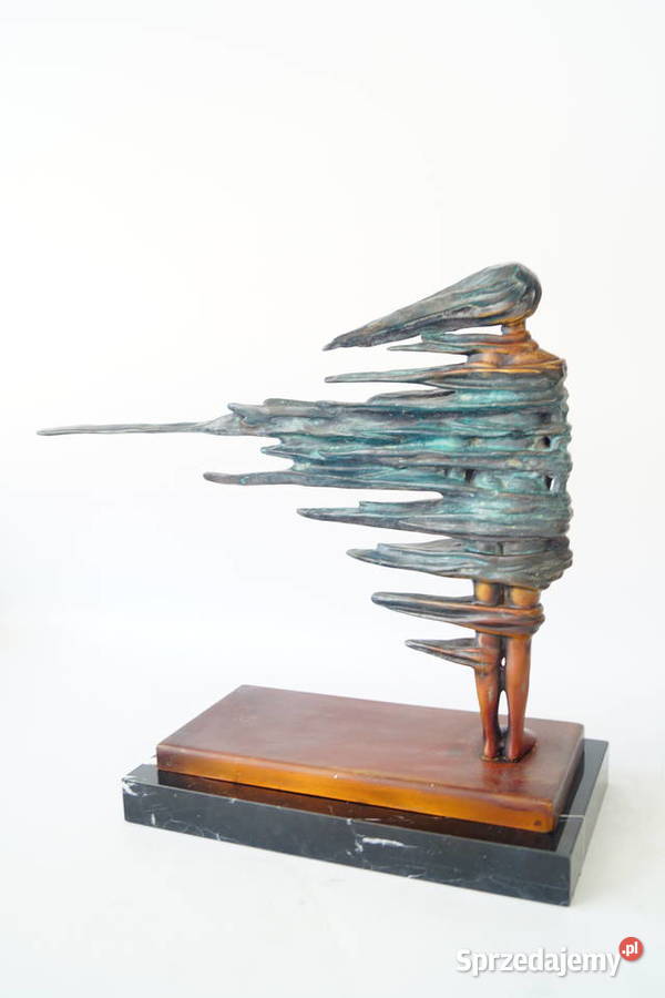 Kobieta na wietrze styl Salvador Figura z brązu wielkopolskie Gizałki sprzedam