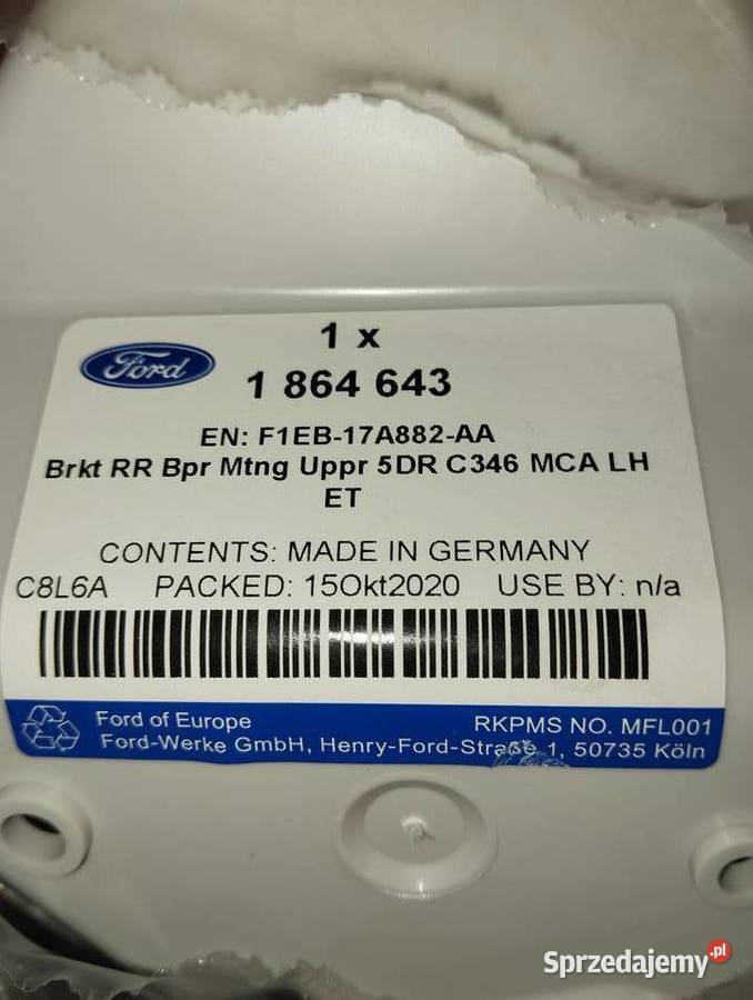 Ford Focus MK3 ślizg zderzaka tył lewy prawy osobowe Kozubszczyzna