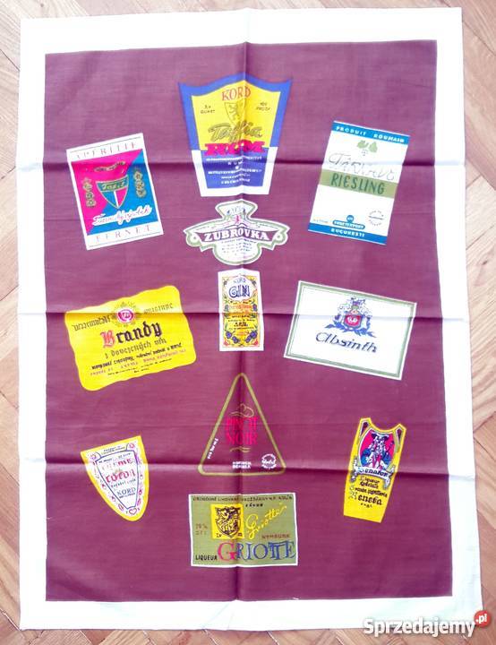 Stare chusty serwety ścierki ściereczki z wielokolorowy Dekoracje i ozdoby Tuchola