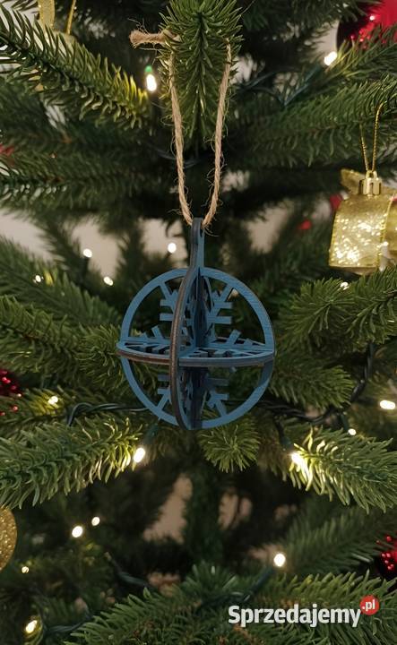 Drewniana Ażurowa Bombka 3D Śnieżka Śnieżynka lubelskie Lublin