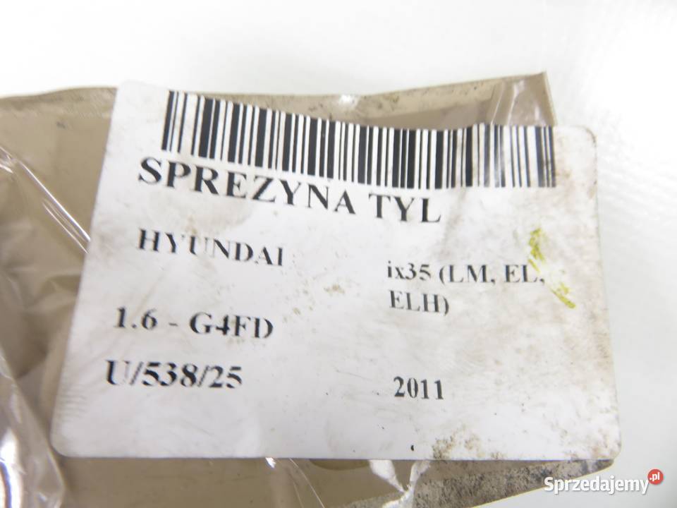 SPRĘŻYNY TYŁ HYUNDAI ix35 16 G4FD Sprężyny zawieszenia małopolskie