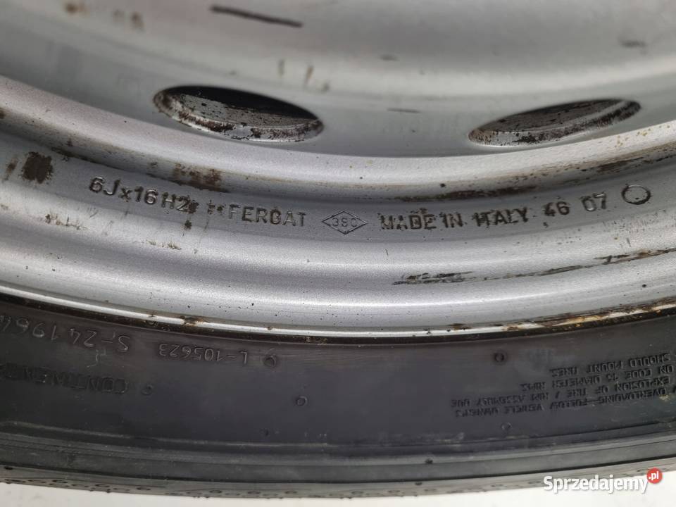 KOŁO ZAPASOWE Renault Trafic II felga 22565 R16C stalowe Chełm