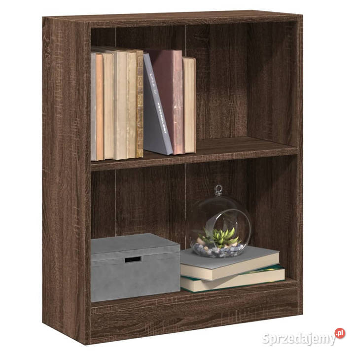 Szafka na książki brązowy dąb 60x24x76 WM815086 sprzedam