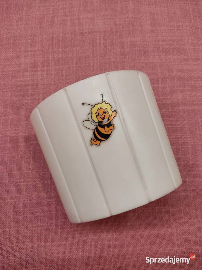 Pojemnik plastikowy biały na ścianę z naklejką Głuchołazy