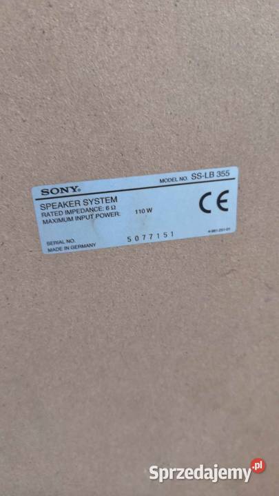 Sprzedam kolumny firmy Sony SSGRLB355 śląskie Ruda Śląska
