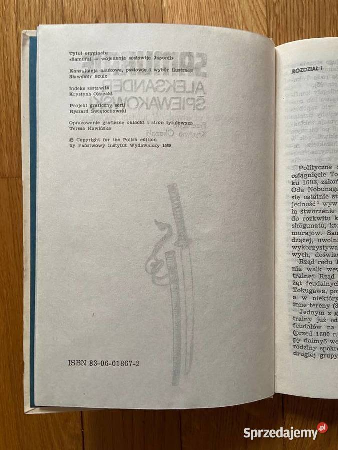 Aleksander Śpiewakowski Samuraje Książki i Podręczniki śląskie sprzedam
