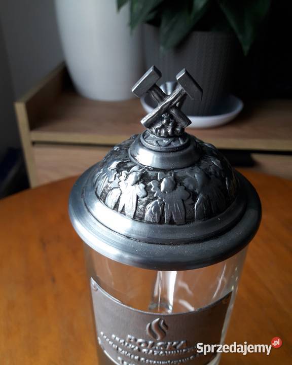 Kufel szklany pamiątkowy KGHM Barbórka 2021 Gdynia