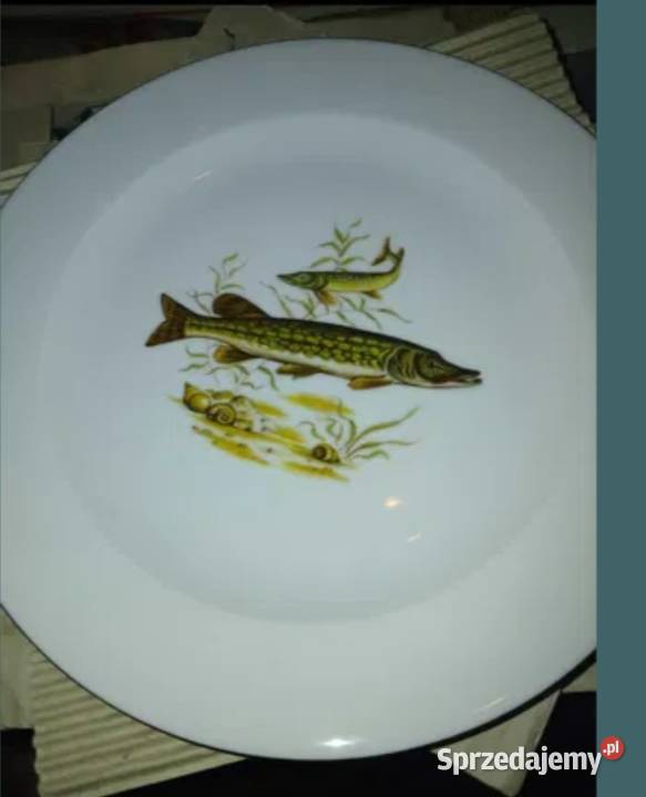 Talerzyki motyw ryb porcelana wunsiedel bawaria lubelskie Puławy