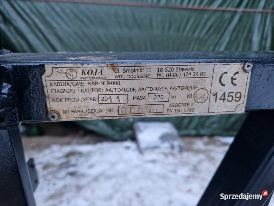 Kabina holland 4020 rama koja c360 c330 itd Suwałki