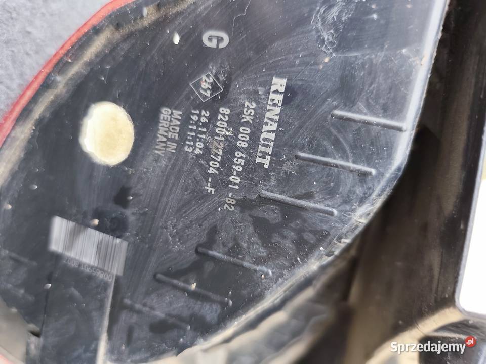 Lampa prawa tył Renault Scenic 2 Jabłonowo Pomorskie