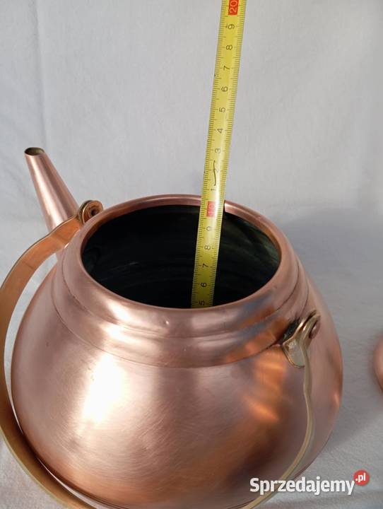 CZAJNIK IMBRYK MIEDZIANY STARY Niemodlin