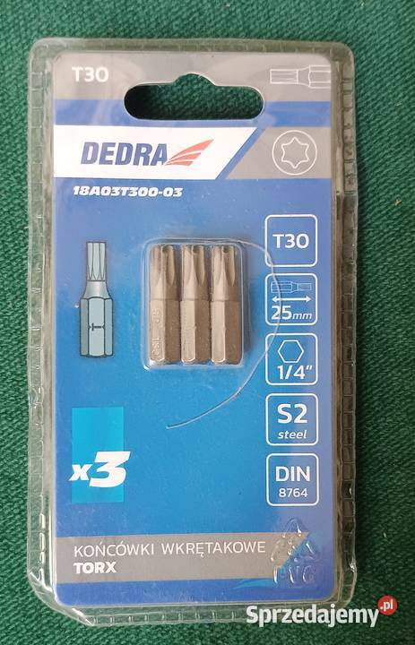 Końcówki wkrętakowe Torx T30 Dedra Zbylitowska Góra