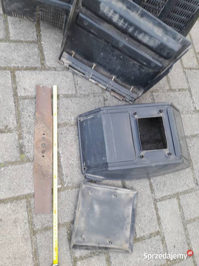 Kosz silnik nóż włącznik części obudowy kosiarki Słupca sprzedam