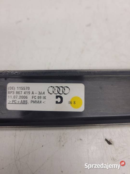 LISTWA DEKOR BOCZKA TYŁ AUDI A3 LIFT 8P3867419A śląskie Przystajń