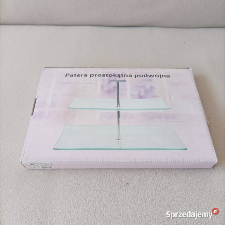 Szklana patera prostokątna podwójna Patery Stronie Śląskie