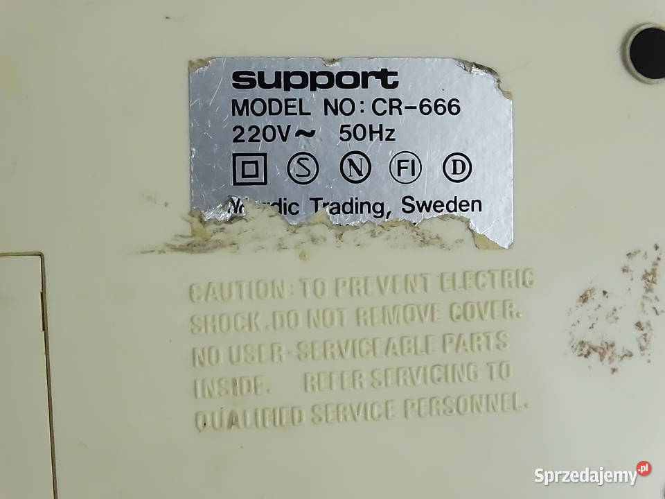 Retro RadioBudzik Telefon Support CR666 Sprawne