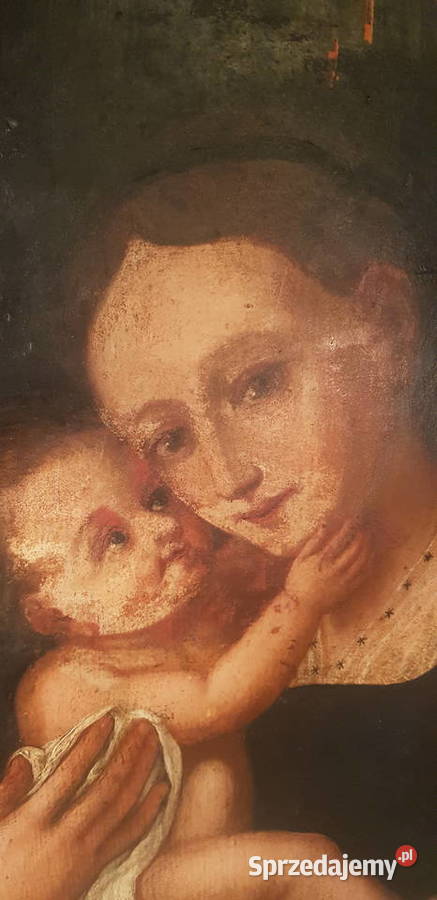 Madonna olej na desce XVIIIXIX wiek Orneta sprzedam