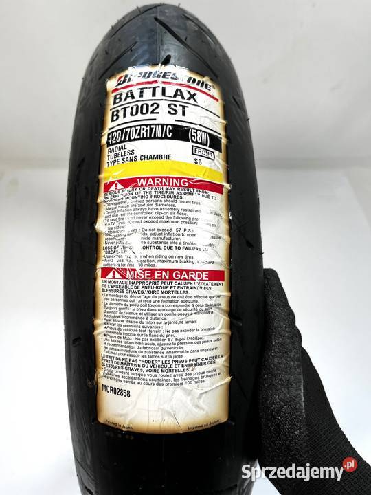 4189 Opona motocyklowa BRIDGESTONE BATTLAX BT002 Łobżenica