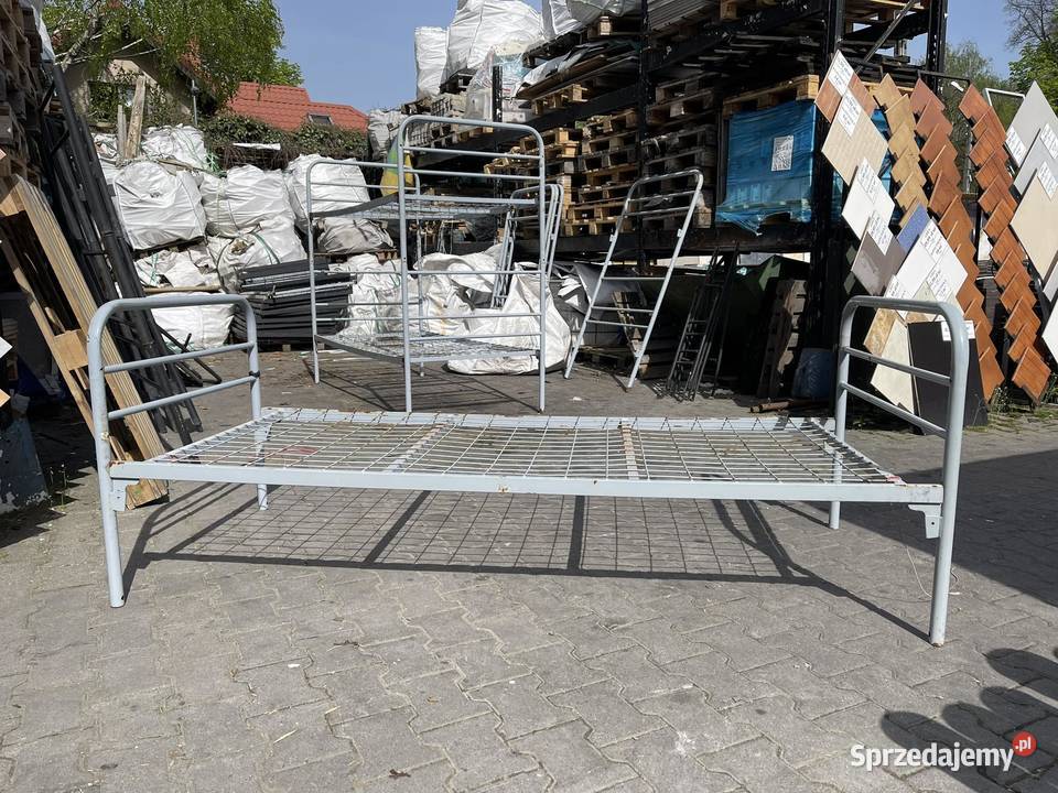 łóżka piętrowe i pojedyncze metalowe z materacem mazowieckie Żyrardów