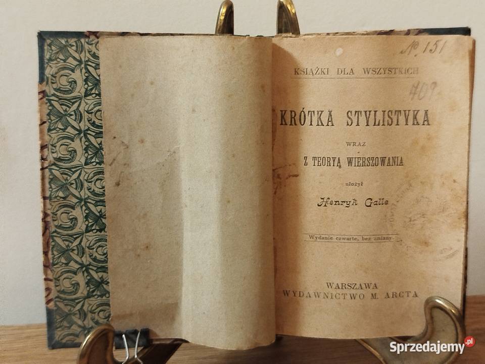 Stara książka Krótka stylistyka Henryk Galle sprzedam
