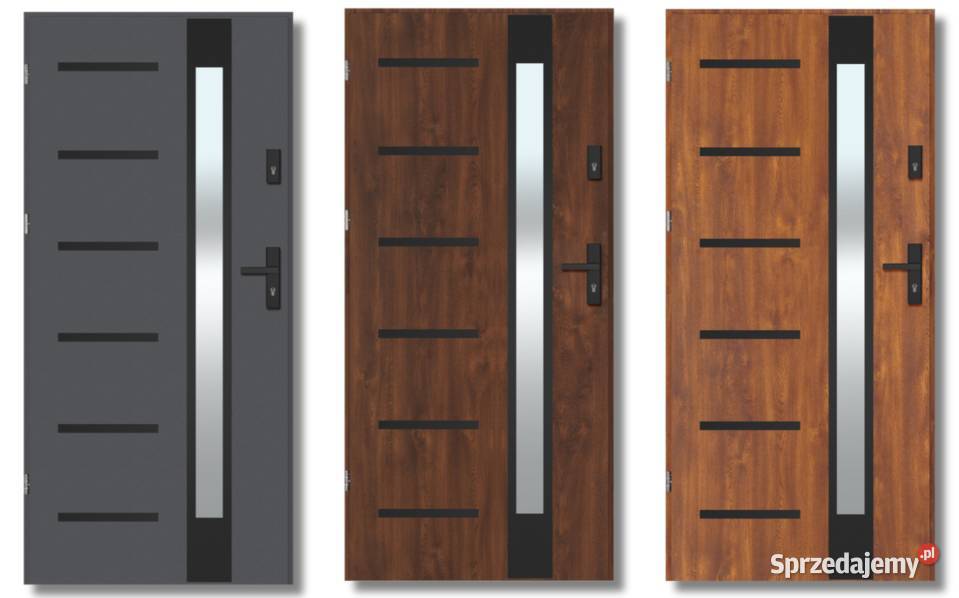 NOWE DRZWI THERMO MODENA NERO CIEPŁE WZMACNIANE