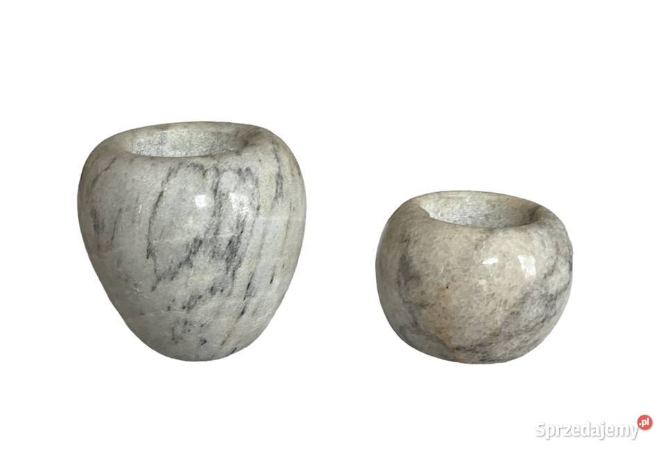 Marmurowe świeczniki komplet 2 Warszawa