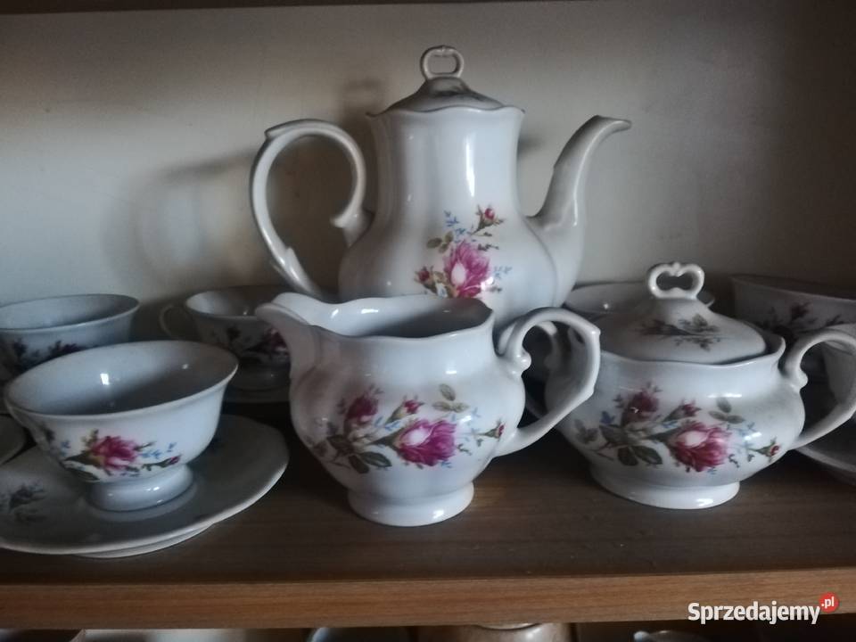 kawowe herbaciane zestawy nie popękane4 komplety Koluszki