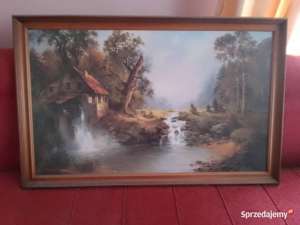 Obraz w ramie Widok Młynu z Widokiem Gór łódzkie Bełchatów sprzedam