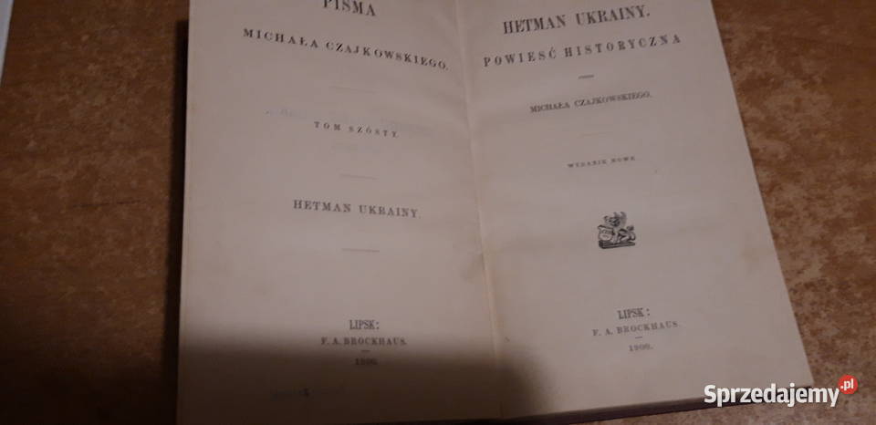 Hetman Ukrainy M Czajkowski Lipsk 1900 Iwno