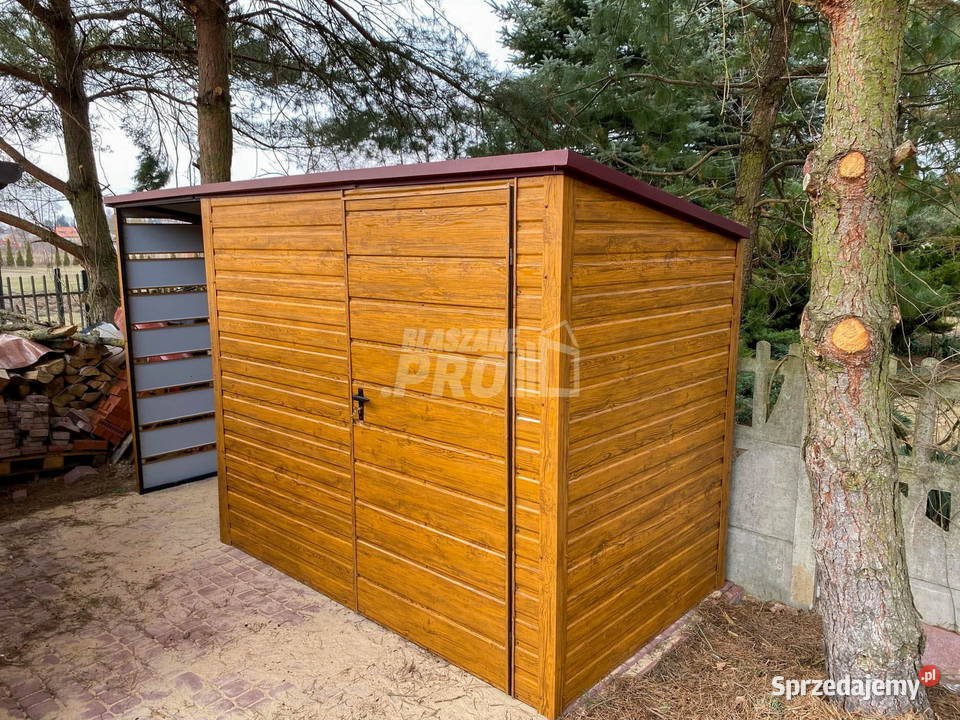 Schowek Domek Ogrodowy 25x2m wiata 1m Drzwi