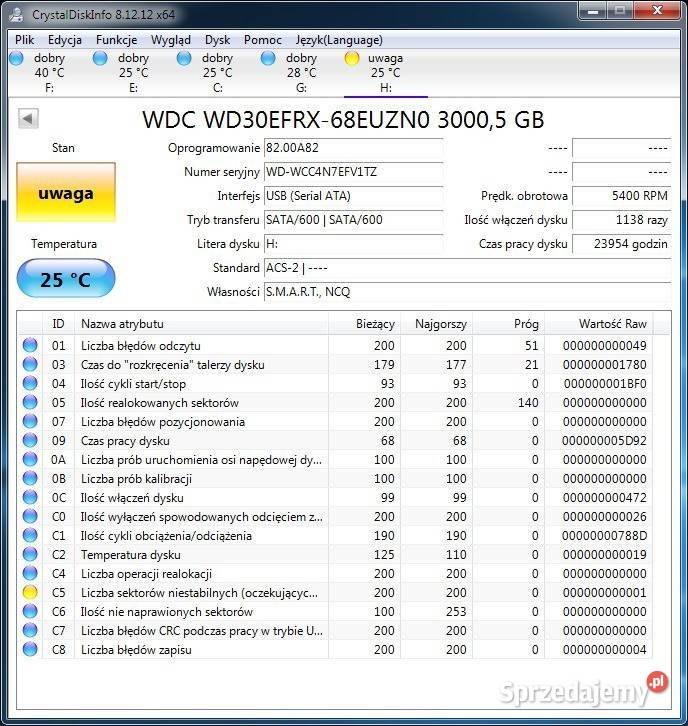 DYSK WD Red NAS 3TB WD30EFRX SATA III SATA Tomaszów Lubelski