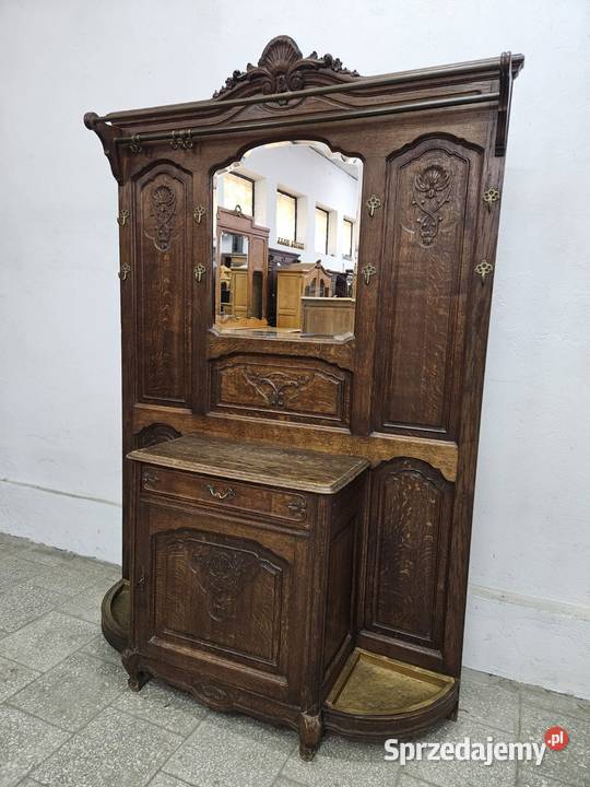 Stary dębowy wieszak garderoba ludwikowska Nowy Sącz