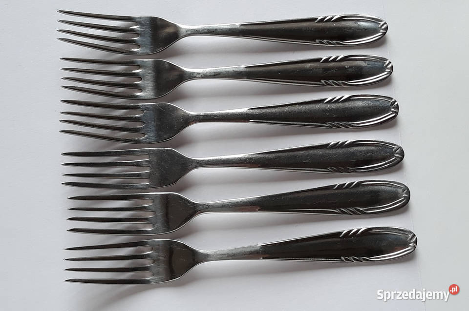 Czterozębne widelczyki KŁOS Gerlach sztućce PRL
