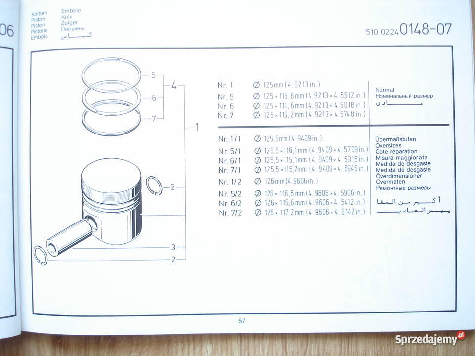 Katalog części silnika spalinowego DEUTZ BF6 12 Szczecin