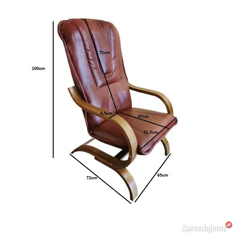 HIT Nowy Fotel FINKA SKÓRA NATURALNA Kolor Do Olesno