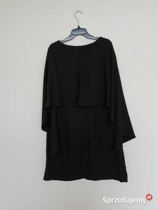 SIMPLY BE Czarna elegancka sukienka z rozciętymi Gdynia