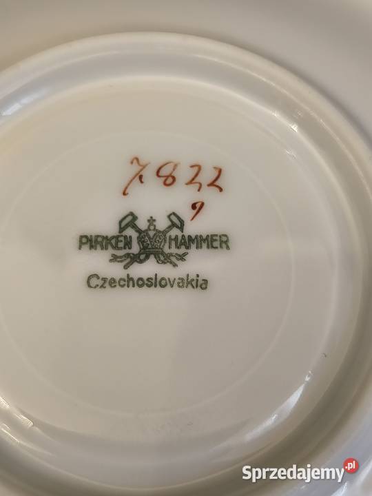 Zestaw kawowy przedwojenny Pirkenhammer Porcelana i szkło lubelskie Chełm sprzedam