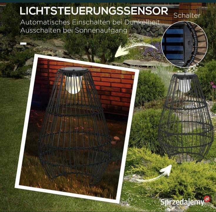 Lampa ogrodowa zasilana energią słoneczną Łomża sprzedam