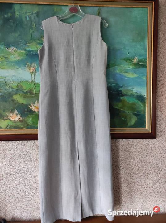 długa maxi elegancka klasyczna sukienka biurowa Kielce