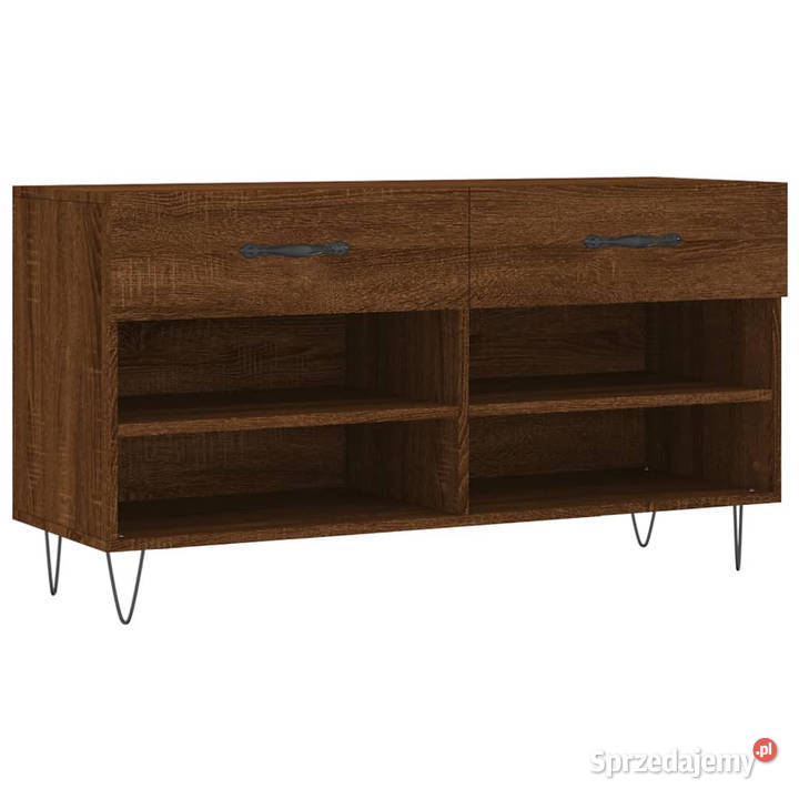 Ławka z miejscem na buty brązowy dąb 102x35x55 Warszawa sprzedam