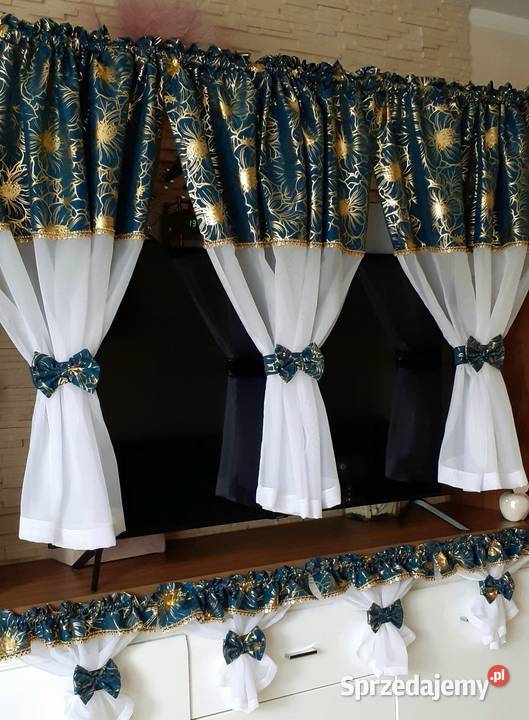 Firany butelkowa zieleń kokony Mława